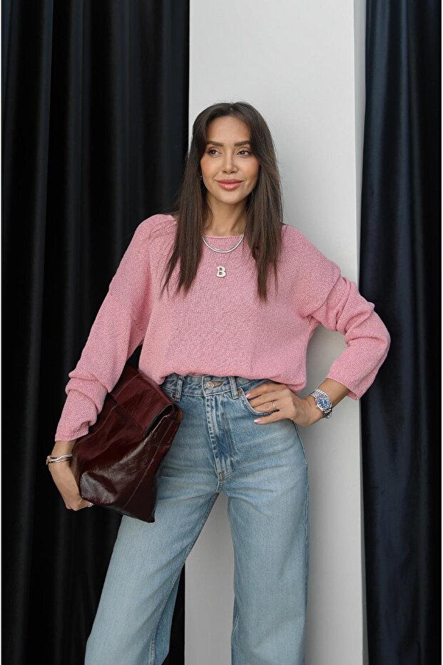 Pembe Bennet Triko - 2