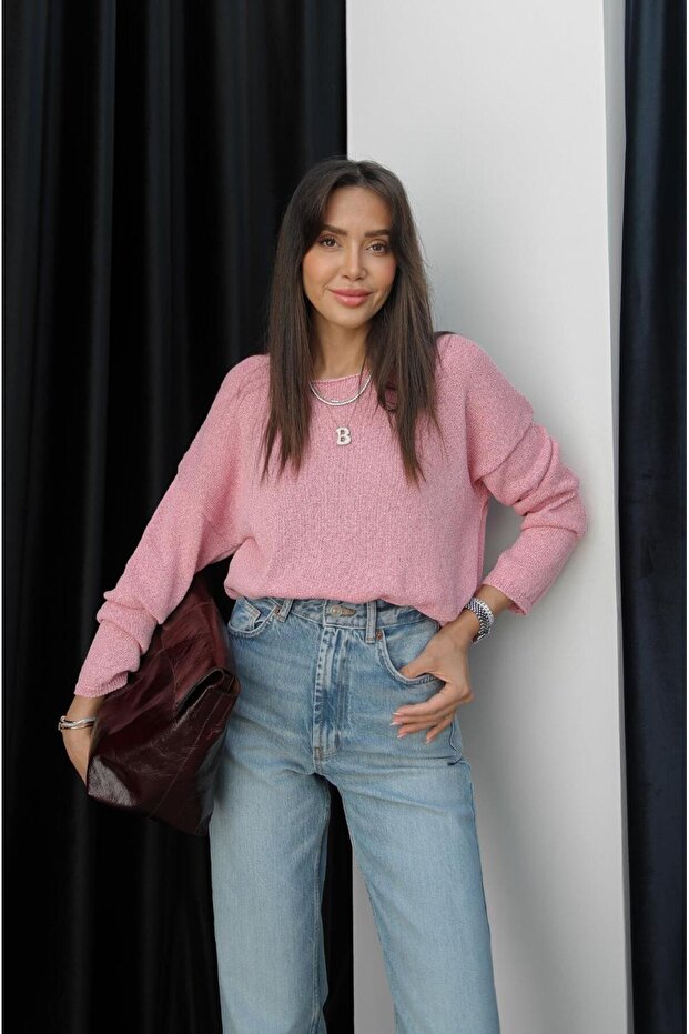 Pembe Bennet Triko - 1