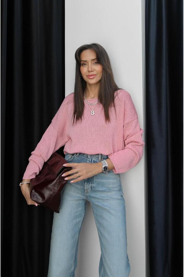 Pembe Bennet Triko - 5