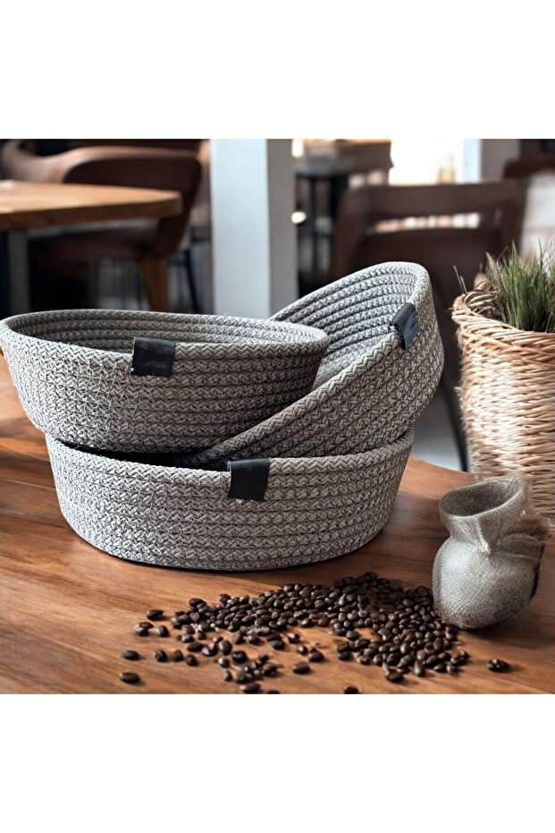 Triple Wicker Basket - 1