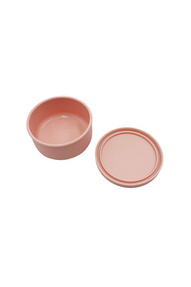 Other 1 1 pink Circular silicone lunch box 700ml, large capacity microwave heated silicone fresh-kee