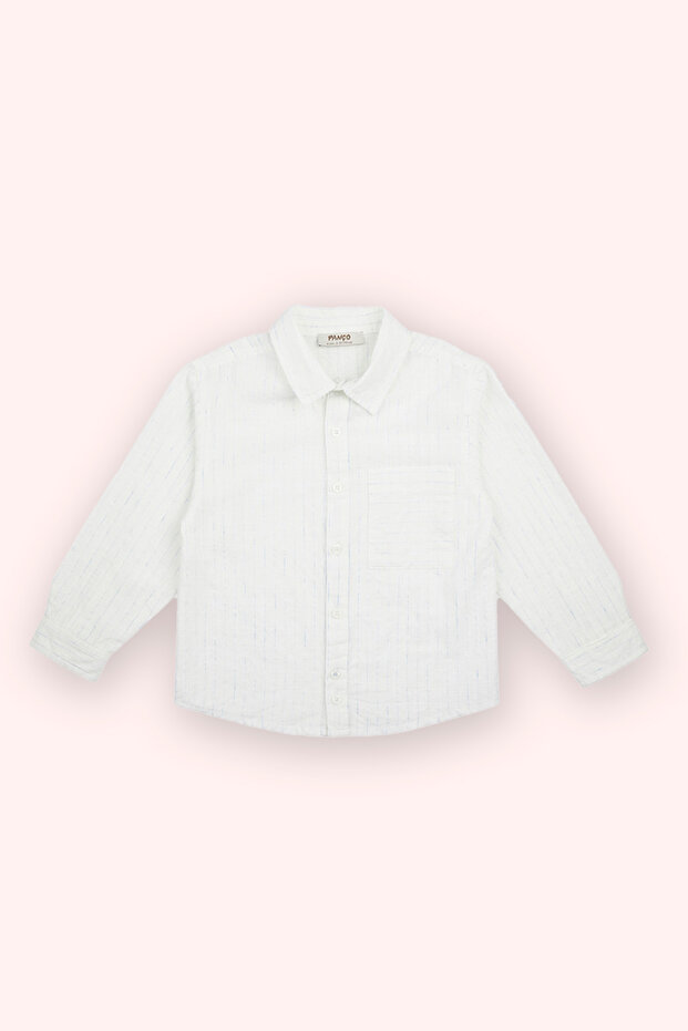 Baby Boy Striped White Shirt