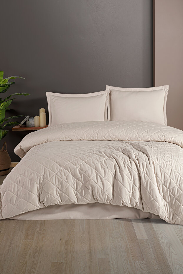 Ranforce 100% Cotton Single Four Season Quilted Duvet Cover Set