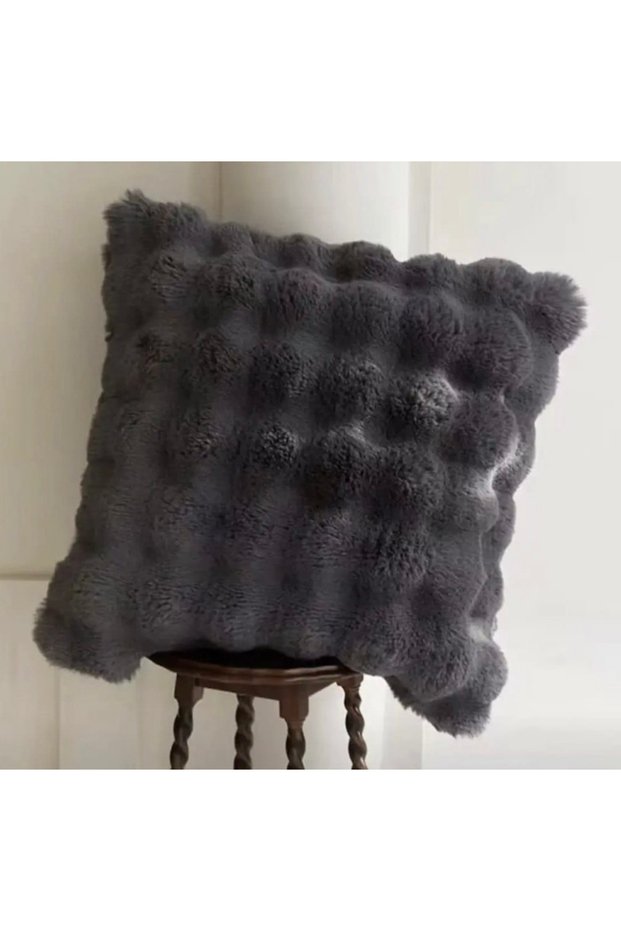Bubble Rabbit Plush Throw Pillow - Anthracite (43X43 Square - 30X50 Rectangle)