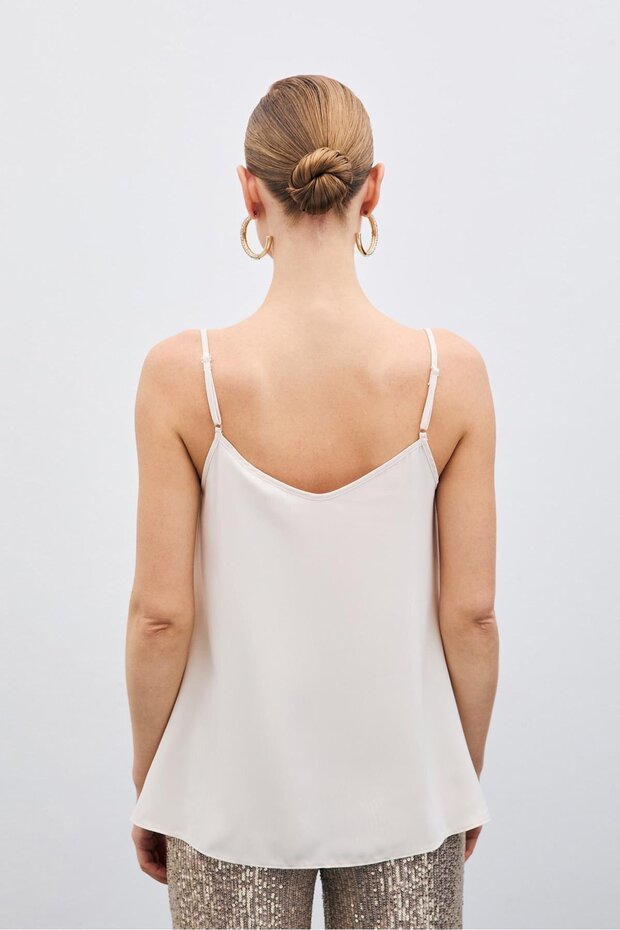 Degaje Yaka Bluz - Bej - 6