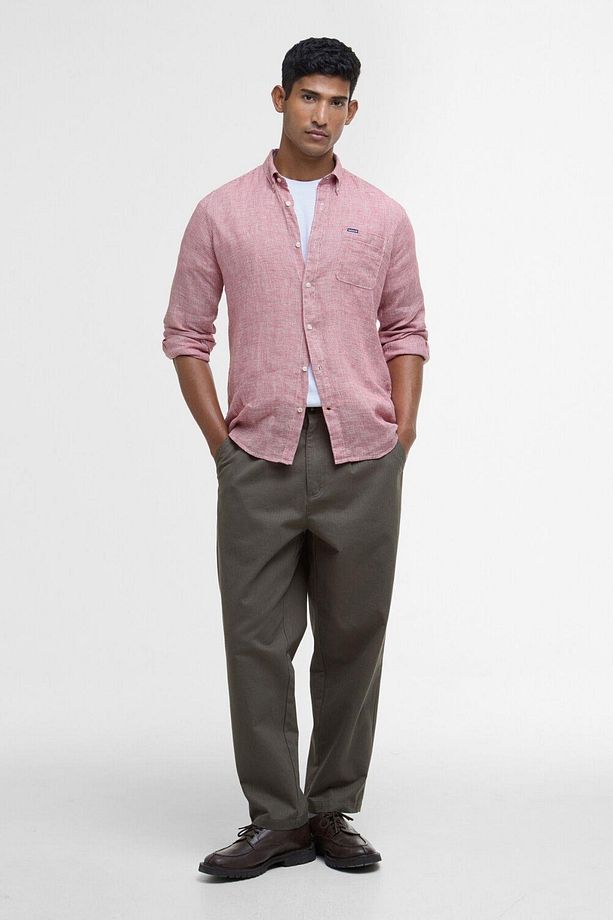 Linton Tailored Gömlek RE25 Red Spice - 3