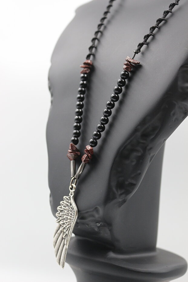 Kırmızı Jasper ve Sembolik Kolye - El Yapımı Kolye - 6