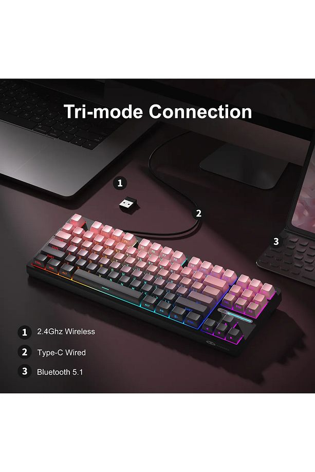 Magegee Light87 Hot-swappable Kablosuz Win/mac Uyumlu Custom Klavye Hall Effect - 3