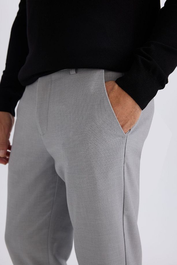 Jogger Düz Paça Her Yöne Esneyen Yazlık Kumaş Pantolon B7520AX25SP - 5