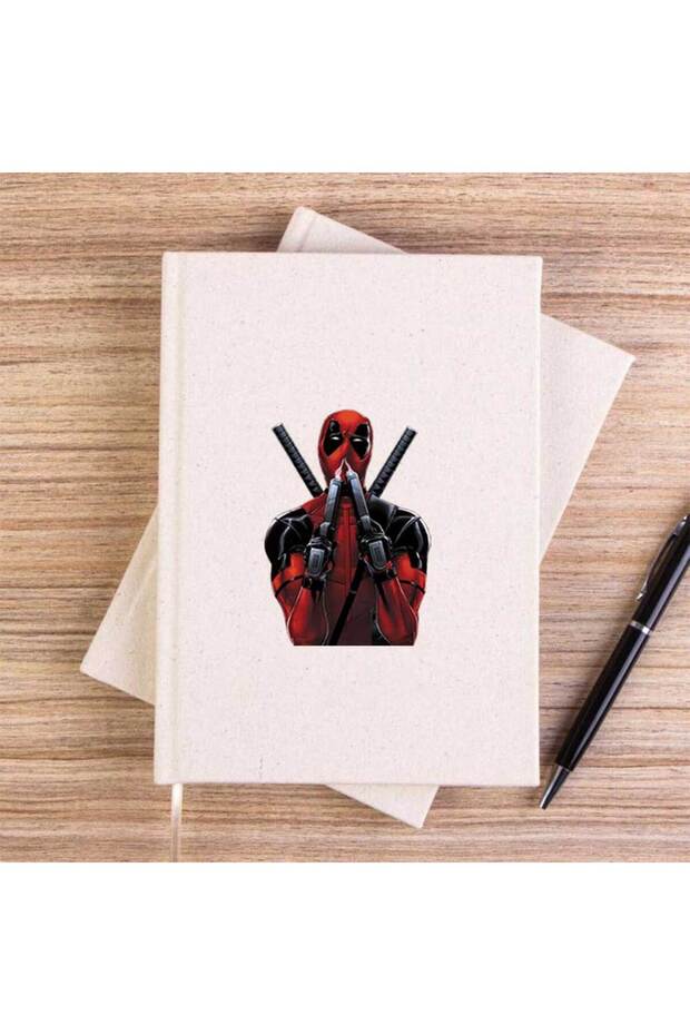 Deadpool Guns Unlined Canvas Notebook - 1