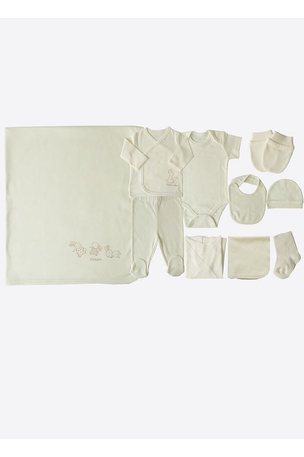 Organik New Basic 10'lu Hastane Çıkış Seti Ekru - 1