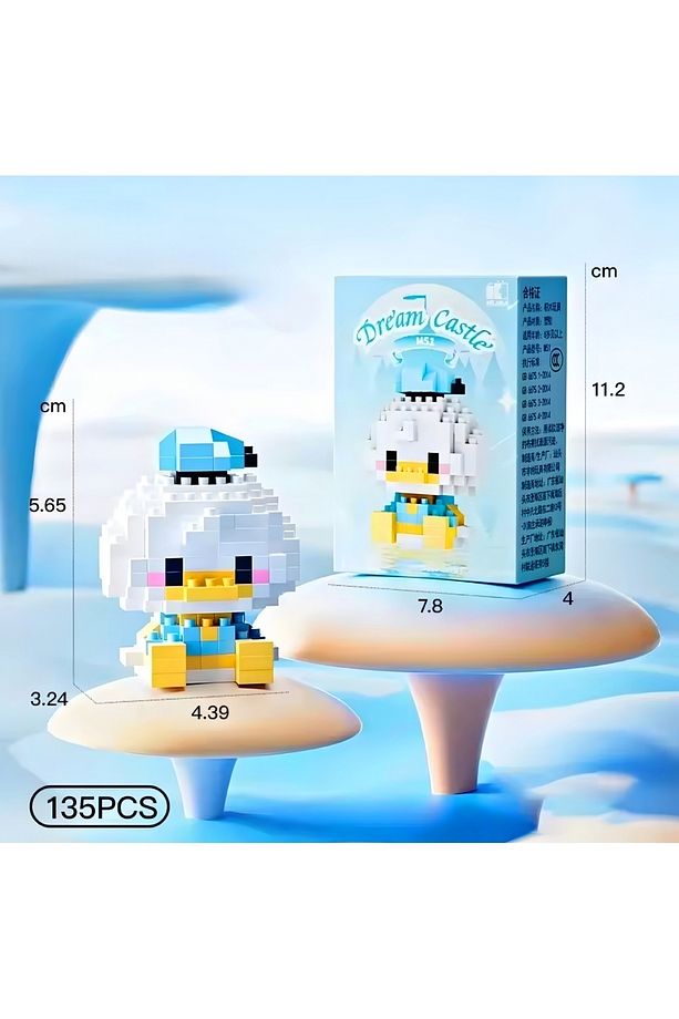 BRİCKS Premium Seri Donald Duck  Daisy Duck Figür Yapı Taşları 2'li Set - 3
