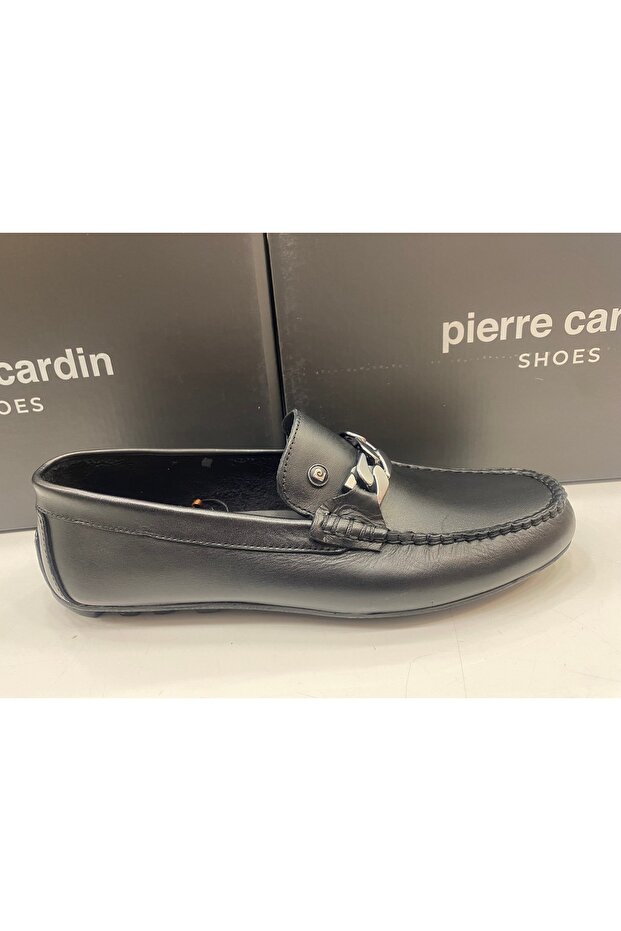 Men's Black Daily Genuine Leather Ballerinas