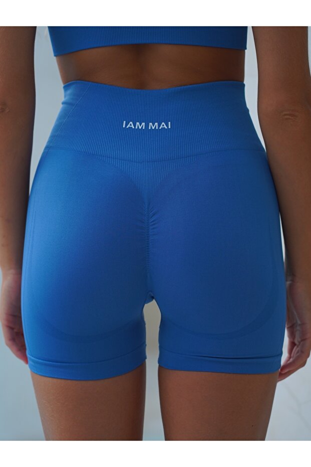 Rufus Mavi Büzgü Detay Şort - 5