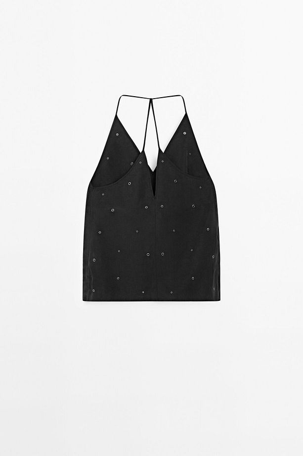 Flowing top with eyelets detail - 8