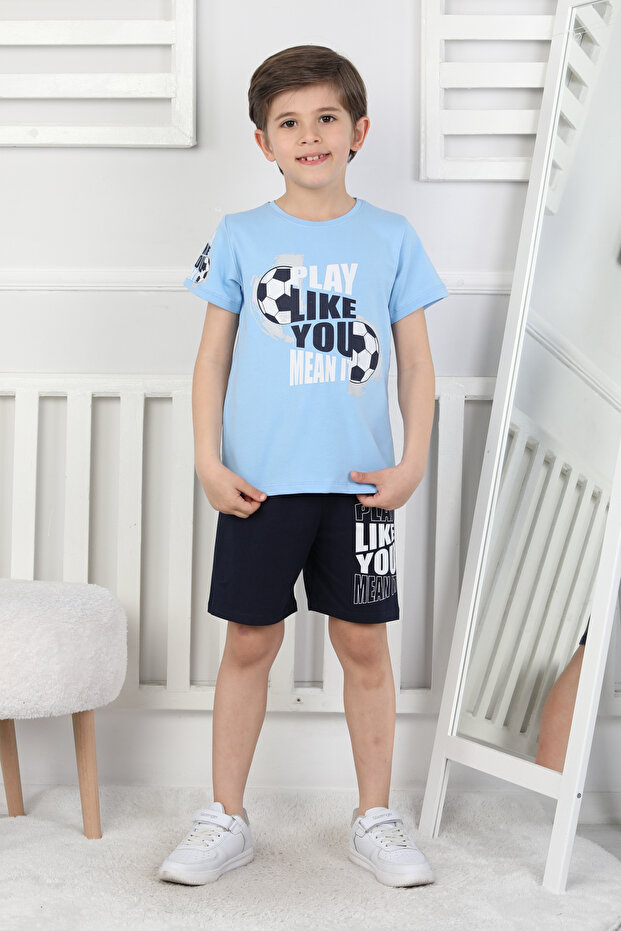 3-6 Years Old Play Printed Shorts Boys' Suit