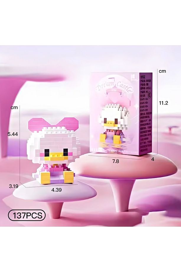 BRİCKS Premium Seri Donald Duck  Daisy Duck Figür Yapı Taşları 2'li Set - 4