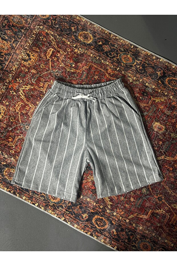 Ριγέ Unisex Basic σορτς - 1