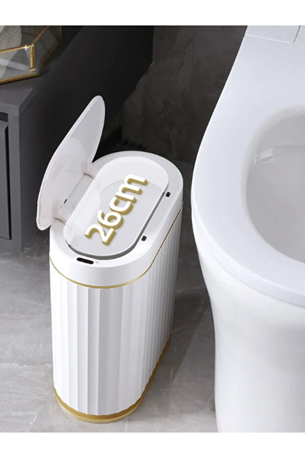 Sensörlü Şarjlı Çöp Kovası 7L Banyo Çöp Kovası - 6