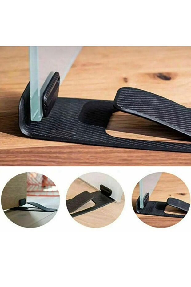 Yapışkanlı Kapı Stoperi Plastik Kapı Durdurucu Bariyer Kapı Altı Takozu - 1