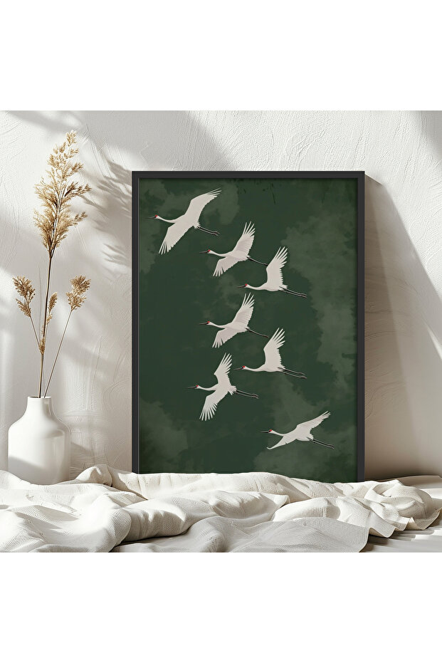 Tekli Ahşap Çerçeveli Tablo Tek Parça Poster Tablo TK/1396 - 1