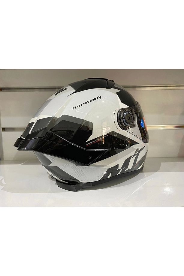 Kask Mt Thunder 4 Sv Exeo Parlak Inci Titanyum/siyah - 3