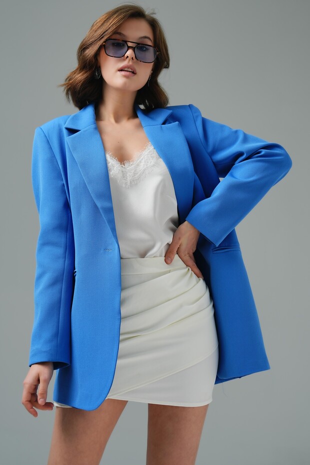 İndigo Blazer Ceket - 5