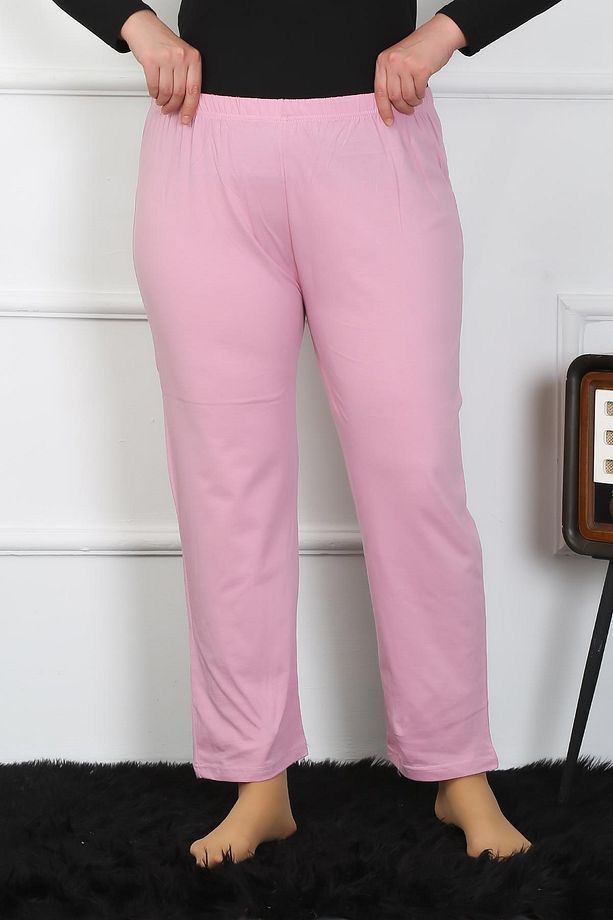 Kadın Büyük Beden Pembe Tek Alt Pijama 27505 - 3