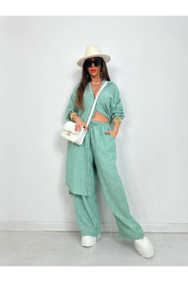 Kahve Linen Takım - 1