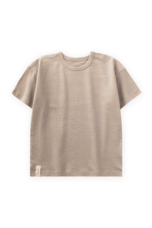 Basic Bebe T-Shırt 0-3 Yaş Bej - 1