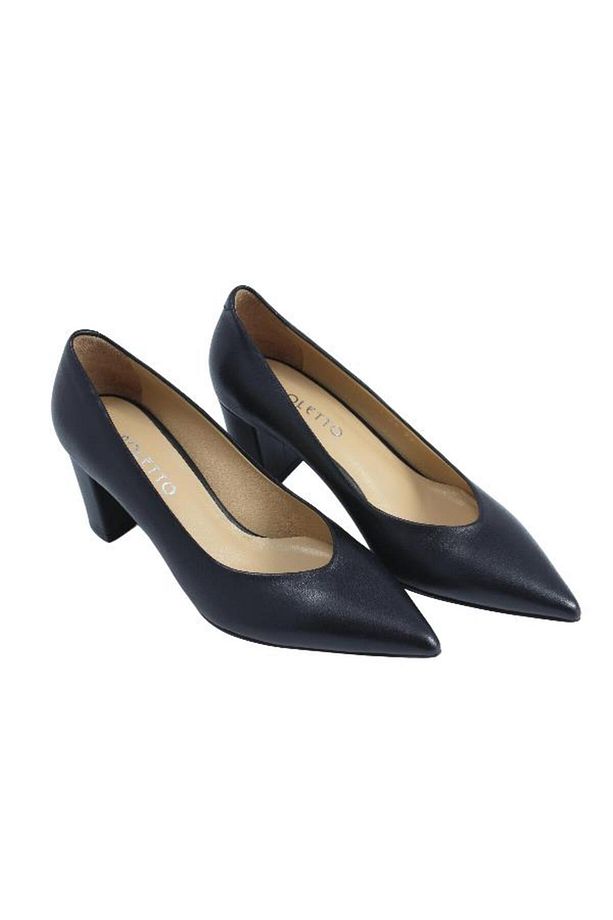 HAKİKİ DERİ SIYAH Ayakkabı Stiletto 9841 38 V6 - 7