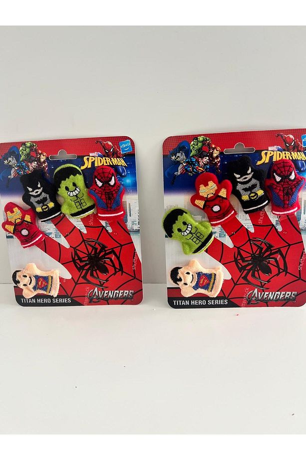 Süper 5'li kukla kahramanlar avengers  Hulk -Demir adam - Örümcek adam-Batman- Süperman - 5