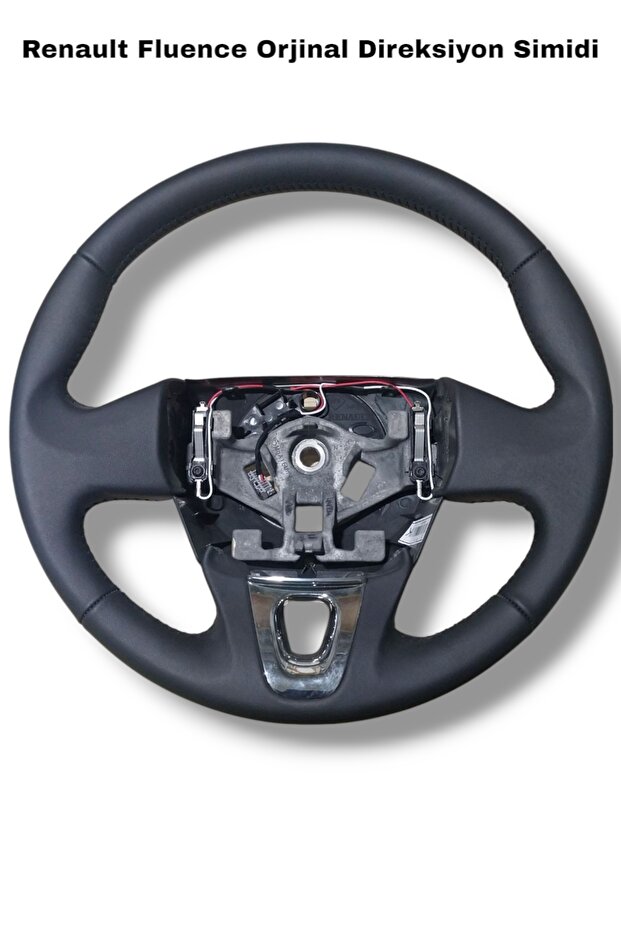 Renault Fluence Siyah Deri Dikişli Direksiyon Simidi 484009247R - 1