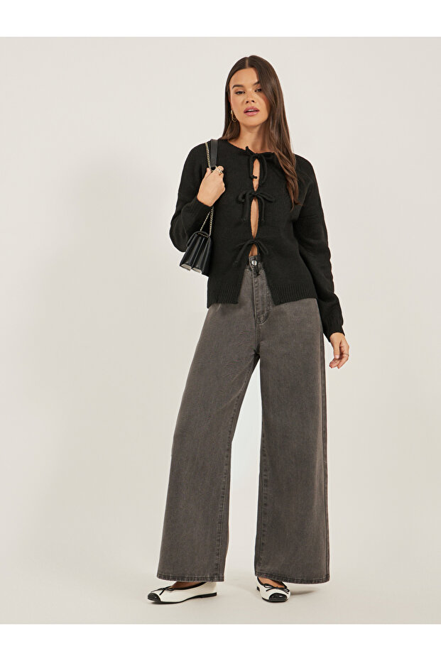 كارديجان سادة بعقدة أمامية - 2