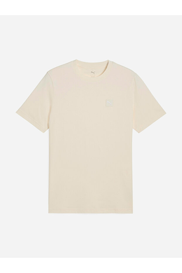 Solid Regular Fit T-Shirt with Patch Detail - 4