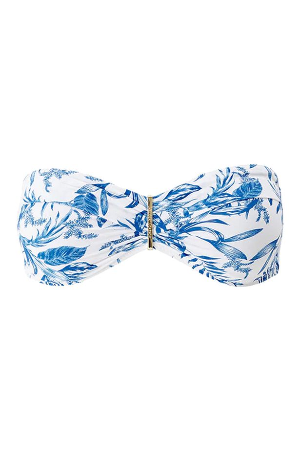 Mavi Yaprak Bikini Üstü - 1