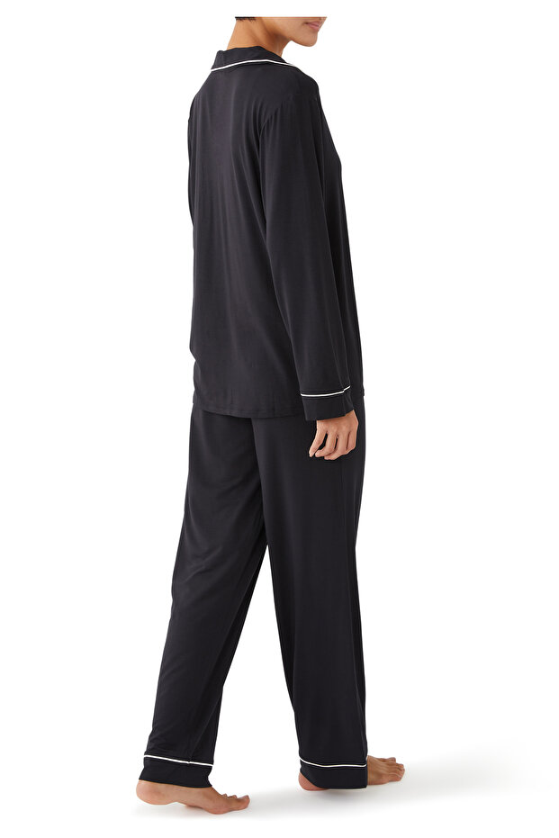 Şık Uzun Pijama Takımı - 3