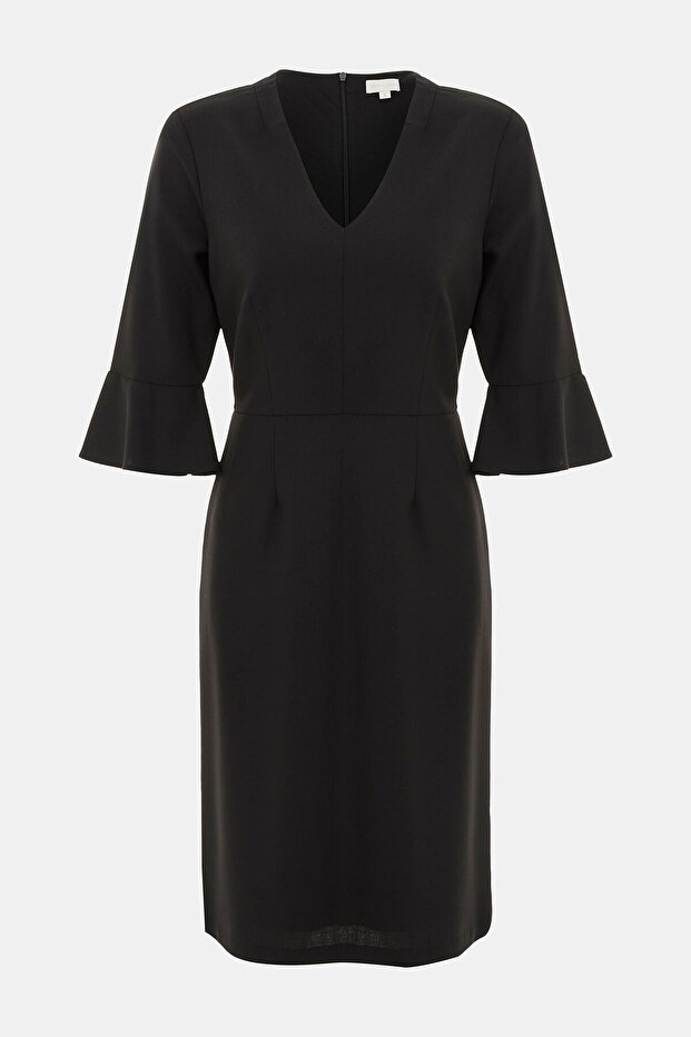 SİYAH MİDİ ELBİSE - 1