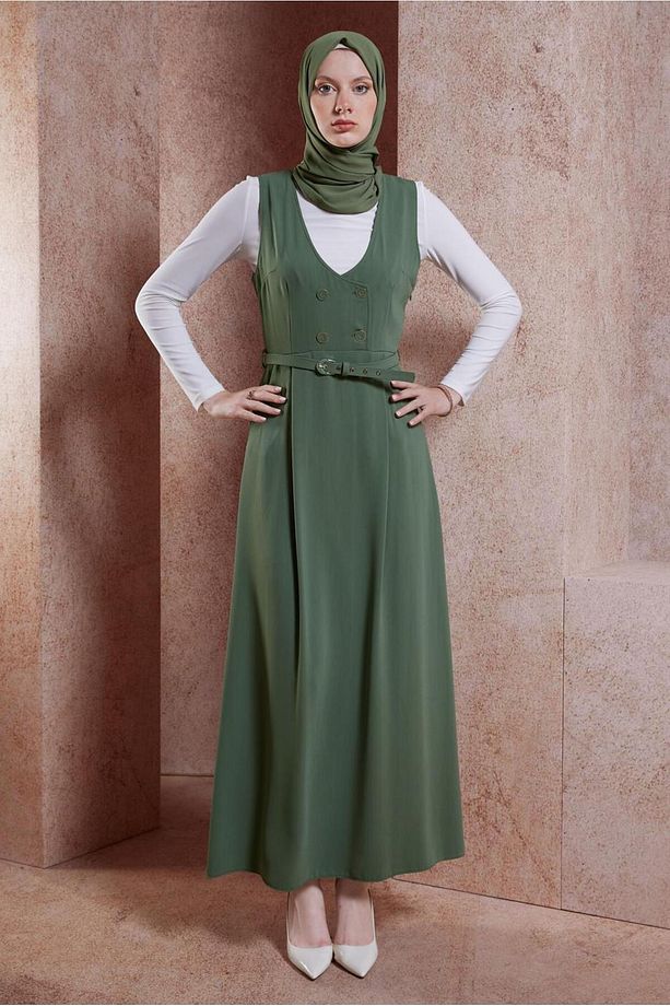 KEMERLİ JİLE ELBİSE 44692 - 1