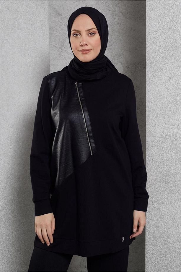 FERMUAR DETAYLI EŞOFMAN TUNİK 45133 - 4