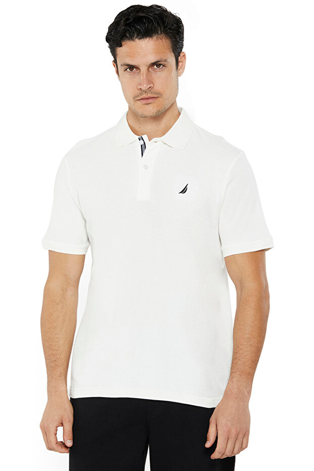 Men's White Polo Neck T-Shirt JCAP001