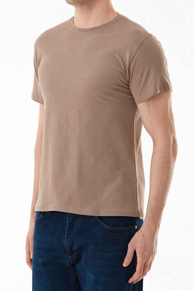 Basic Bisiklet Yaka Tişört - 6