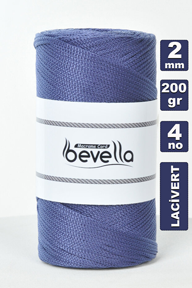 2 mm - 200 Gr Polyester Navy Blue Macrame Rope Polyester Macrame Rope Supla Rope and Bag Thread