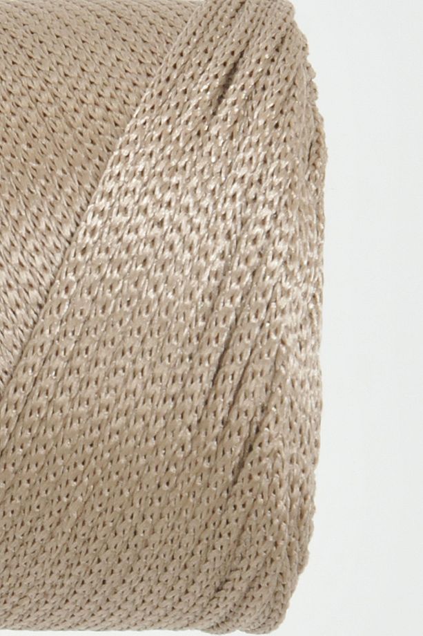 2 Mm - 200 gr Polyester Sütlü Kahve Makrome Ipi Polyester Makrome Ip Supla Ip Ve Çanta Ipliği - 3