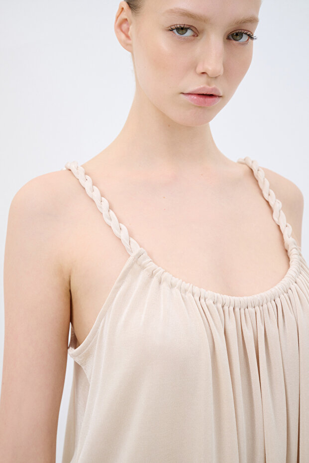 Örgü Askılı Bluz - 3