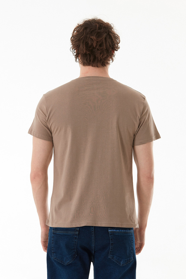 Basic Bisiklet Yaka Tişört - 4