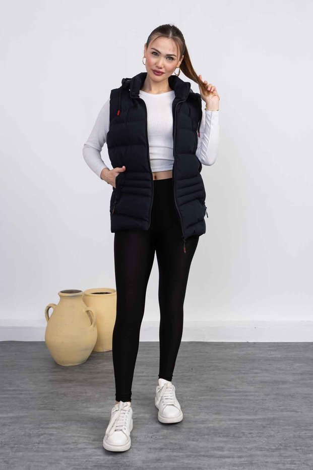 Waterproof Women's Vest Detachable Hooded Vest Comfortable Fit
