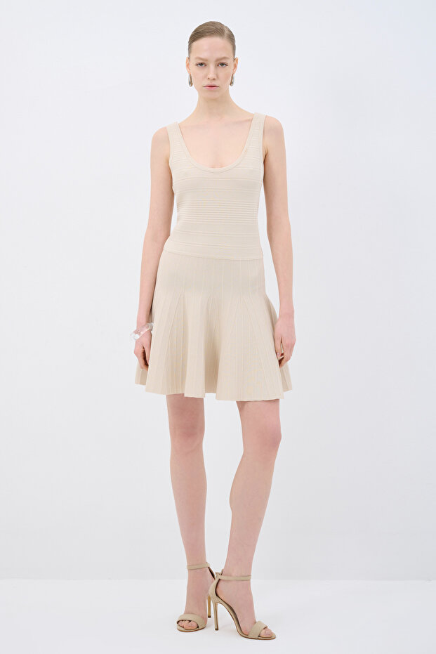 Kolsuz Triko Elbise - 4