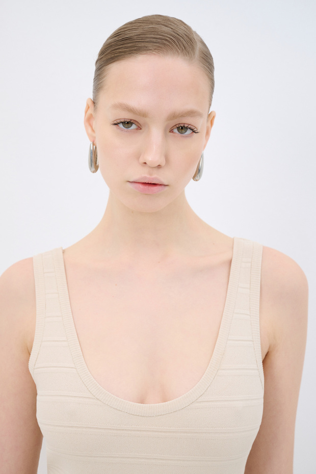 Kolsuz Triko Elbise - 6