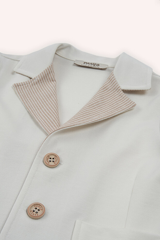 Erkek Bebek Ekru Örme Ceket - 2